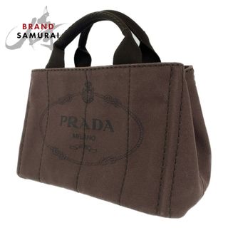 プラダ(PRADA)のPRADA プラダ カナパ 三角ロゴプレート ブラウン 茶色 キャンバス トートバッグ ハンドバッグ レディース 403870 【中古】(トートバッグ)