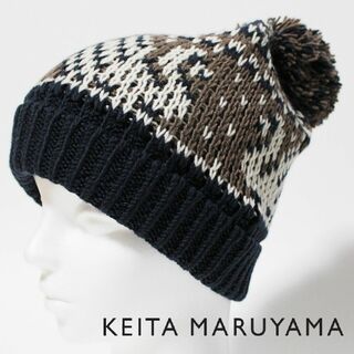 ケイタマルヤマ(KEITA MARUYAMA TOKYO PARIS)の新品 ケイタマルヤマ マルチカラー ポンポン ニットキャップ フリーサイズ(ニット帽/ビーニー)