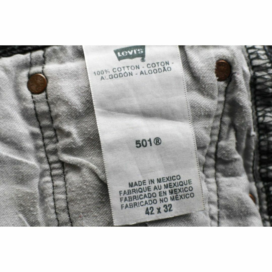 Levi's(リーバイス)のメキシコ製 Levi'sリーバイス 501 ブラック デニムパンツ w42 L32★SDP2253 ジーンズ ストレート オーバーサイズ ビッグサイズ メンズのパンツ(デニム/ジーンズ)の商品写真