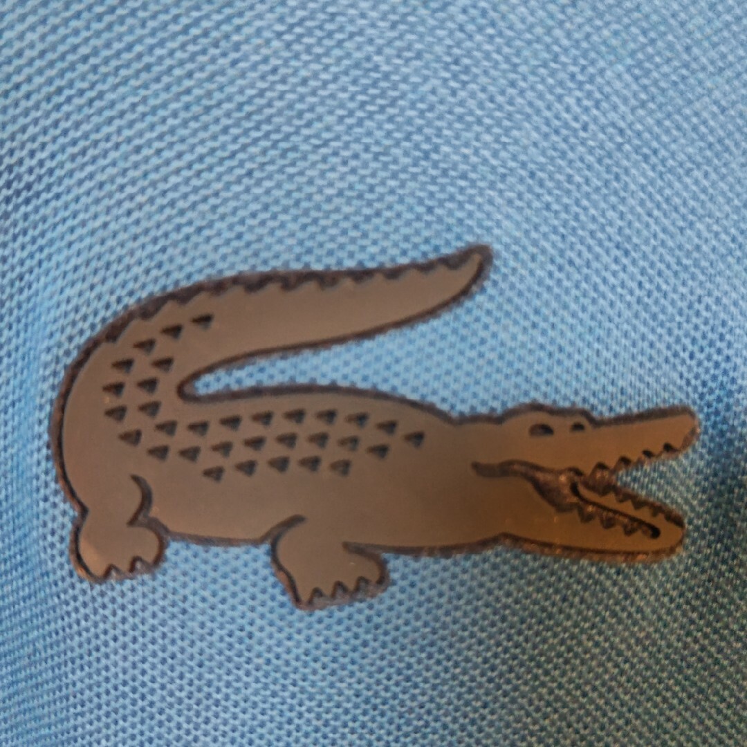 LACOSTE(ラコステ)のLACOSTE パネルボーダー ラガーポロシャツ(長袖) ブルー メンズのトップス(ポロシャツ)の商品写真