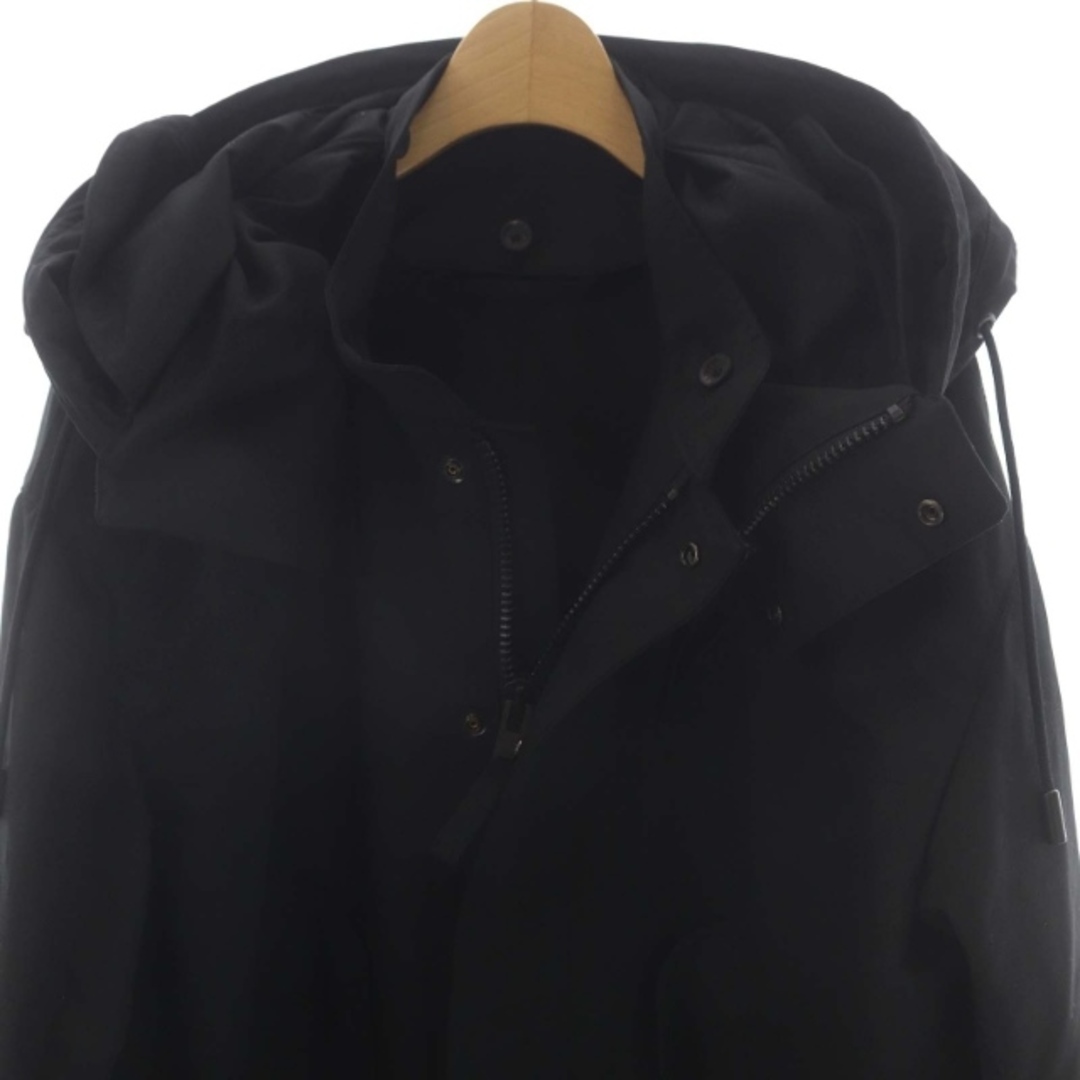 ザ リラクス 22SS ショートモッズコート フード ジップアップ 34 黒 レディースのジャケット/アウター(モッズコート)の商品写真