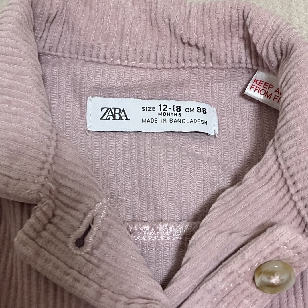 ZARA KIDS(ザラキッズ)のZARA kids コーデュロイシャツ キッズ/ベビー/マタニティのベビー服(~85cm)(シャツ/カットソー)の商品写真