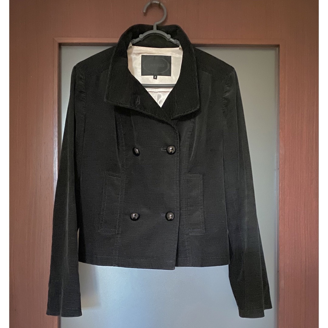 UNTITLED(アンタイトル)のアンタイトル コーデュロイのジャケット ダブル 黒　2 レディースのジャケット/アウター(その他)の商品写真