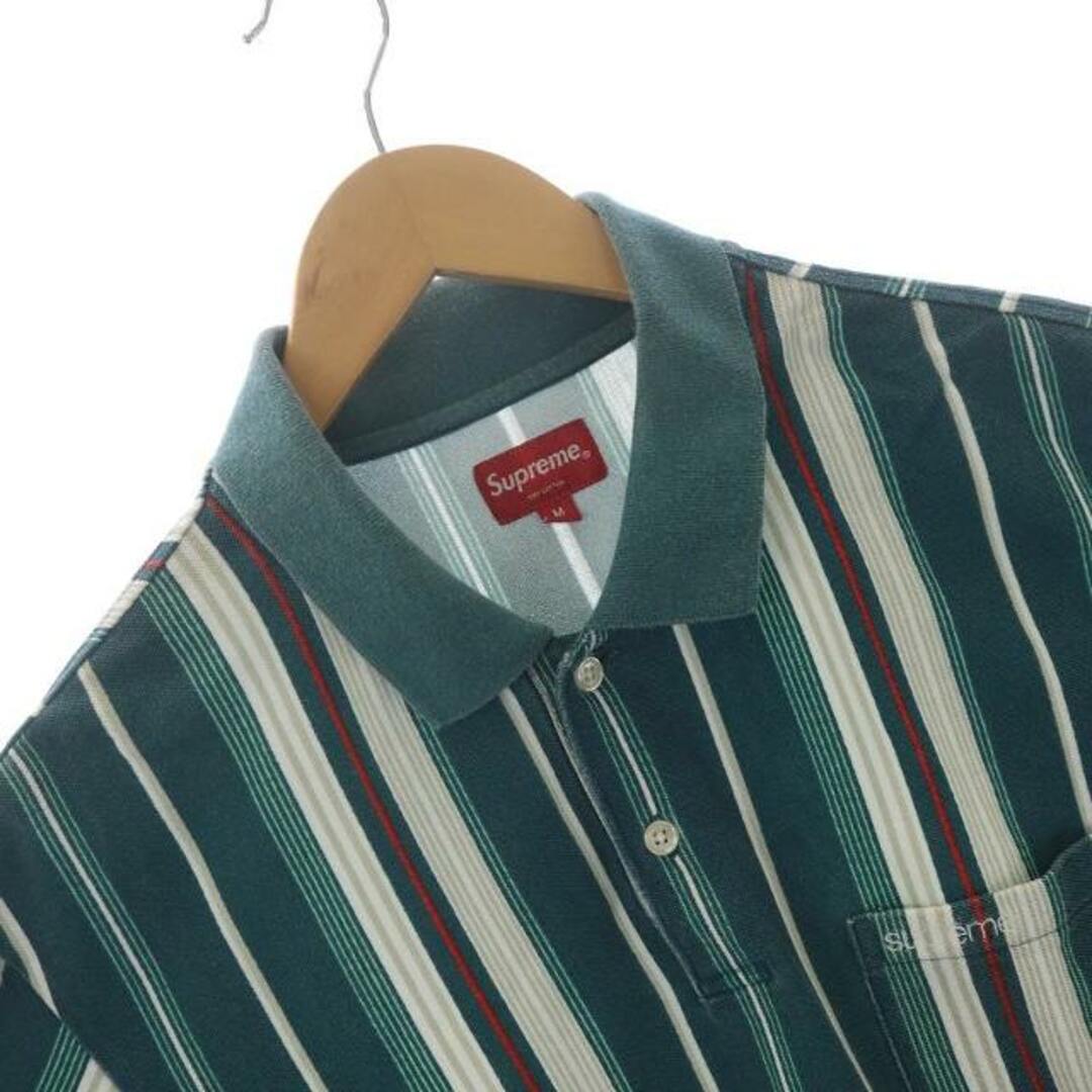 Supreme - SUPREME 20SS Vertical Stripe Polo M 緑 白の通販 by