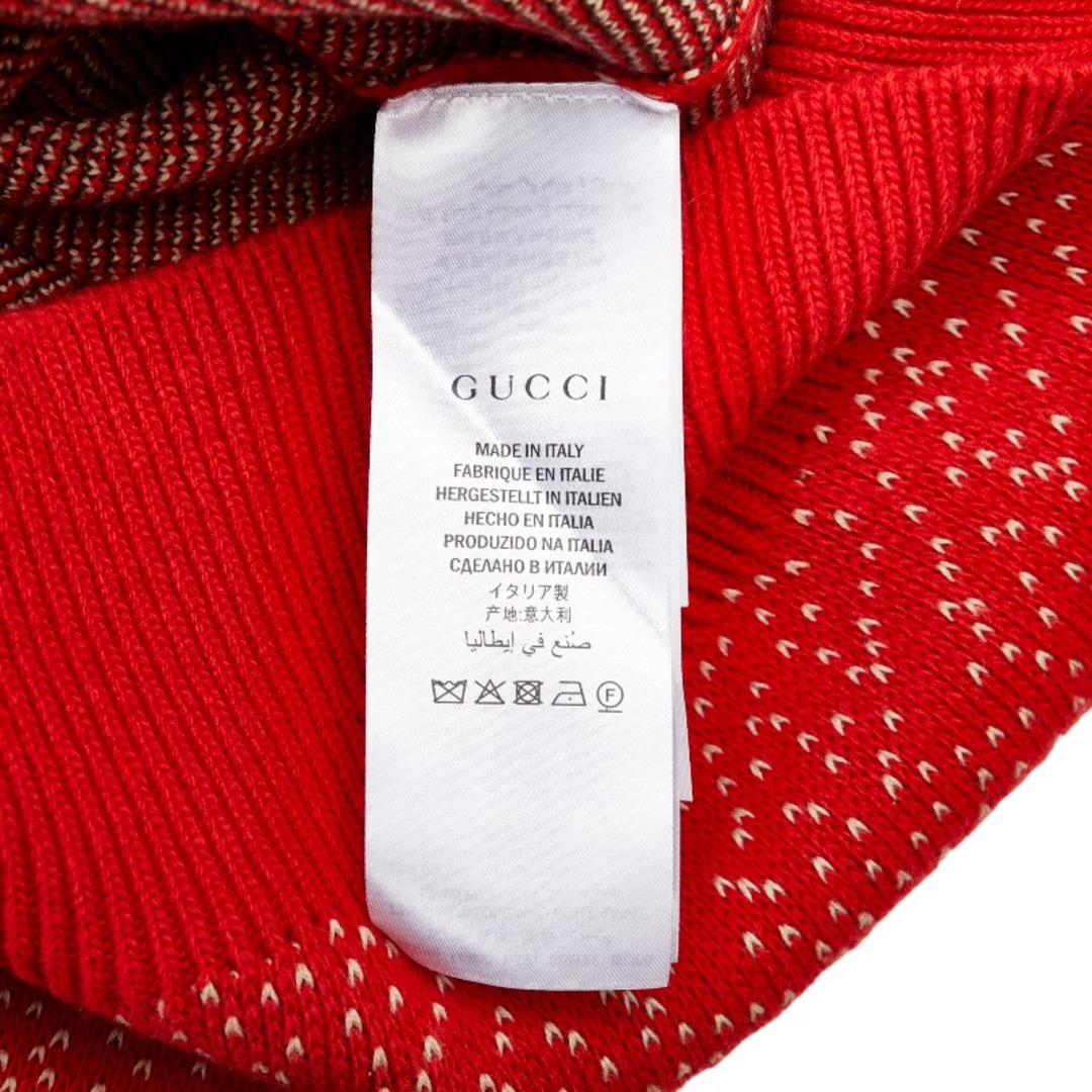 Gucci(グッチ)の美品 グッチ 22SS リーフ&フライングタイガー ニット セーター サイズ:M ウール メンズ GUCCI 【1-0123774】 メンズのトップス(ニット/セーター)の商品写真