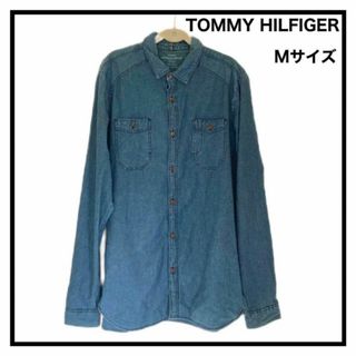 トミーヒルフィガー(TOMMY HILFIGER)のトミーヒルフィガー　シャツ　デニム　長袖　カジュアル　古着　おしゃれ　薄手　M(シャツ)