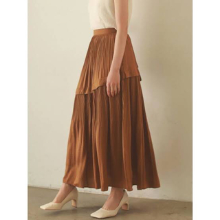 ラグナムーン(LagunaMoon)のlagunamoon brown long  skirt(ロングスカート)