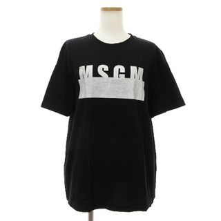 エムエスジイエム(MSGM)のMSGM ロゴ Tシャツ カットソー 半袖 2641MDM180 ブラック M(Tシャツ(半袖/袖なし))