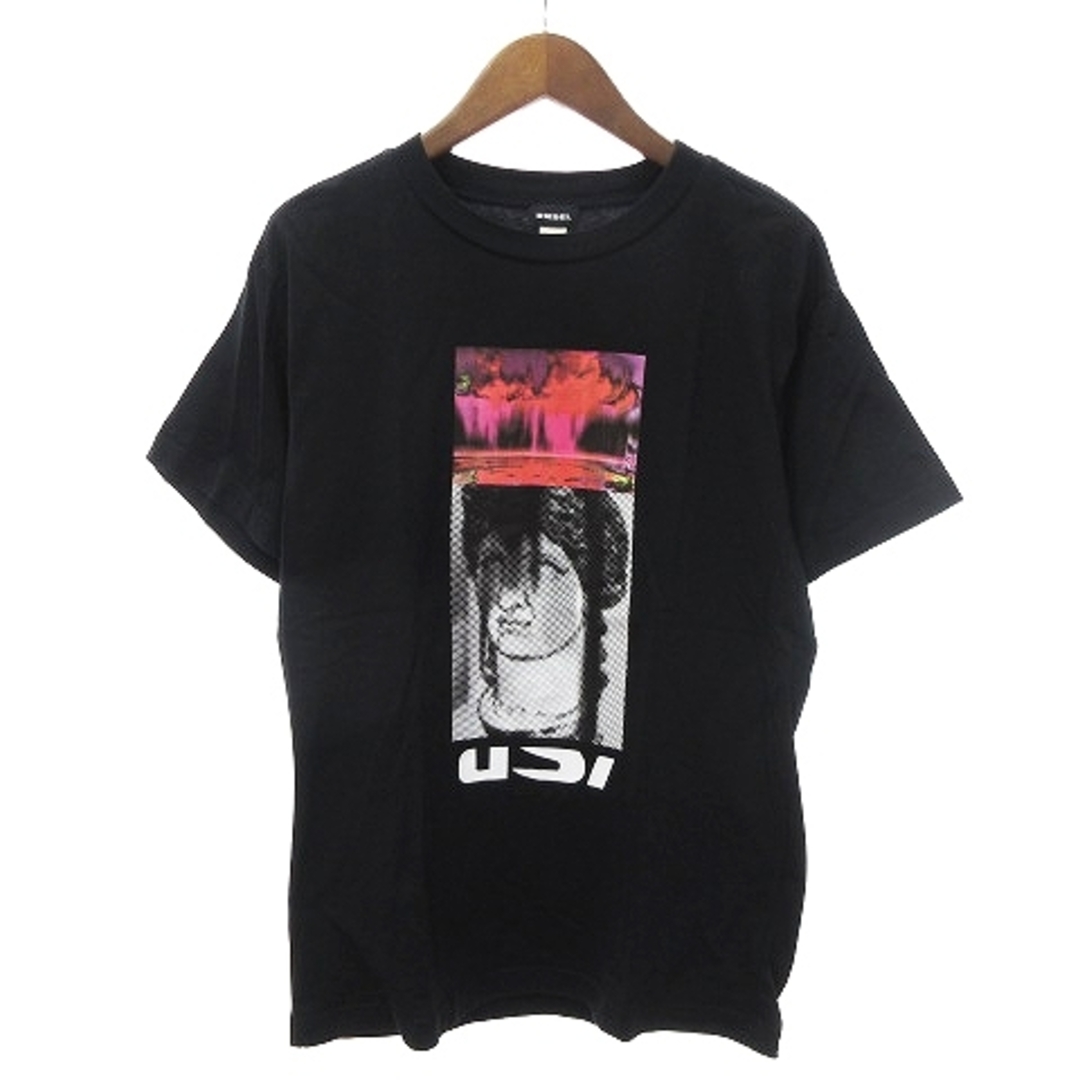 DIESEL(ディーゼル)のディーゼル Tシャツ カットソー 半袖 プリント クルーネック 黒 ブラック S メンズのトップス(Tシャツ/カットソー(半袖/袖なし))の商品写真