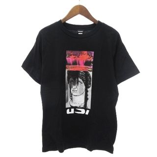 ディーゼル(DIESEL)のディーゼル Tシャツ カットソー 半袖 プリント クルーネック 黒 ブラック S(Tシャツ/カットソー(半袖/袖なし))