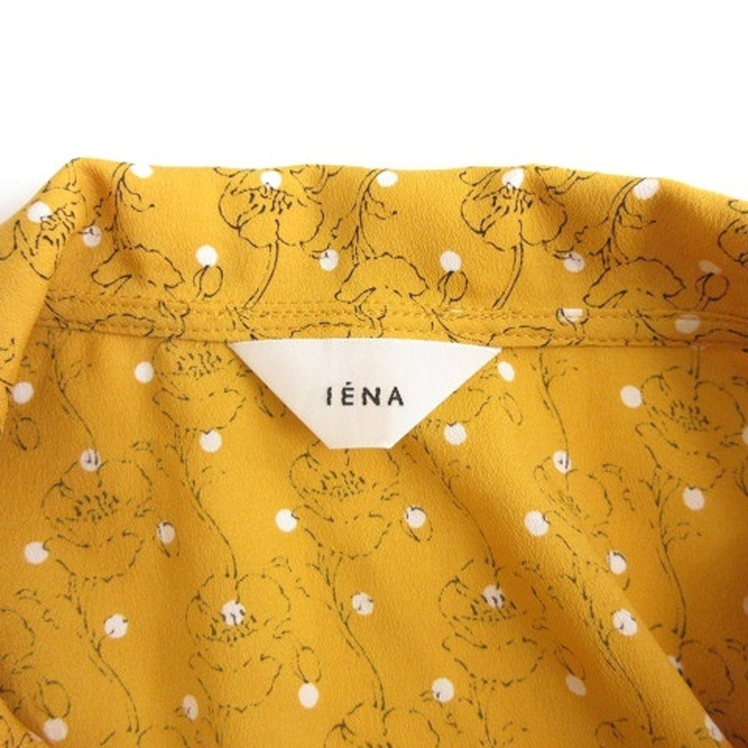 IENA(イエナ)のイエナ フラワー プリント ワンピース 半袖 ロング 花柄 黄色 36 ■SM1 レディースのワンピース(ロングワンピース/マキシワンピース)の商品写真