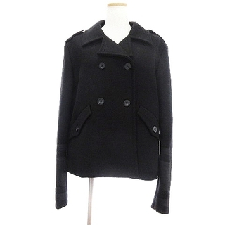 ディーゼル(DIESEL)のディーゼル Pコート ジャケット メルトン 袖 素材 切替 黒 L ■SM1(ピーコート)