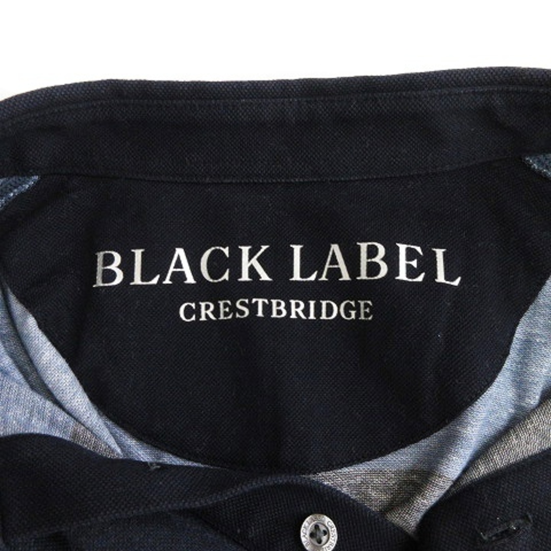 BLACK LABEL CRESTBRIDGE(ブラックレーベルクレストブリッジ)のブラックレーベルクレストブリッジ ポロシャツ 半袖 紺 ネイビー L ■SM1 メンズのトップス(ポロシャツ)の商品写真