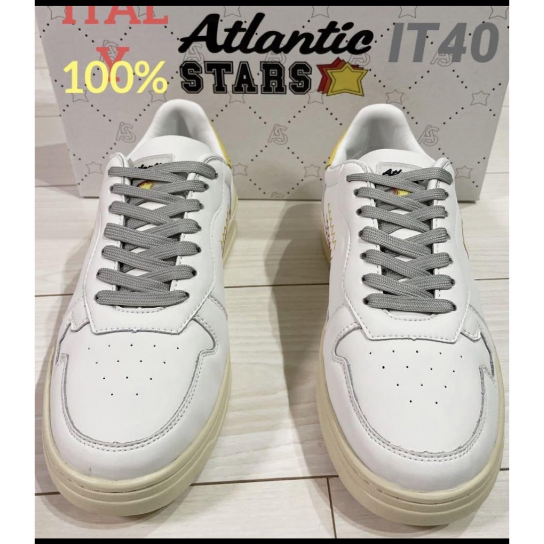 Atlantic STARS(アトランティックスターズ)のSALE‼️【新品】ATLANTICSTARS  ホワイト 40 イタリア製 メンズの靴/シューズ(スニーカー)の商品写真