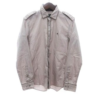 バーバリーブラックレーベル(BURBERRY BLACK LABEL)のバーバリーブラックレーベル シャツ 長袖 フロントボタン コットン ベージュ 2(シャツ)