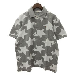 アベイシングエイプ A BATHING APE スター柄 鹿の子 ポロシャツ