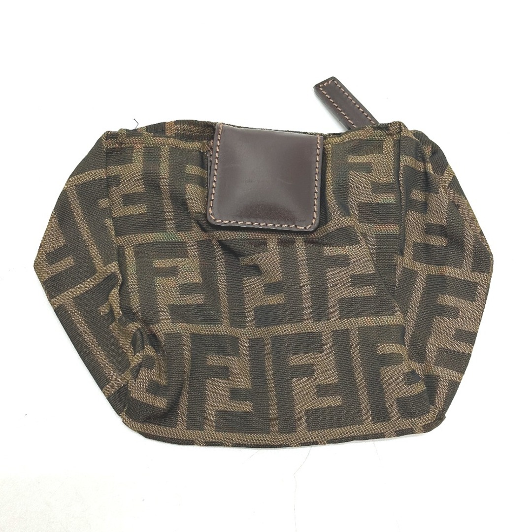 FENDI(フェンディ)のフェンディ FENDI 26539 ズッカ ポーチ キャンバス/レザー ブラウン レディースのファッション小物(ポーチ)の商品写真