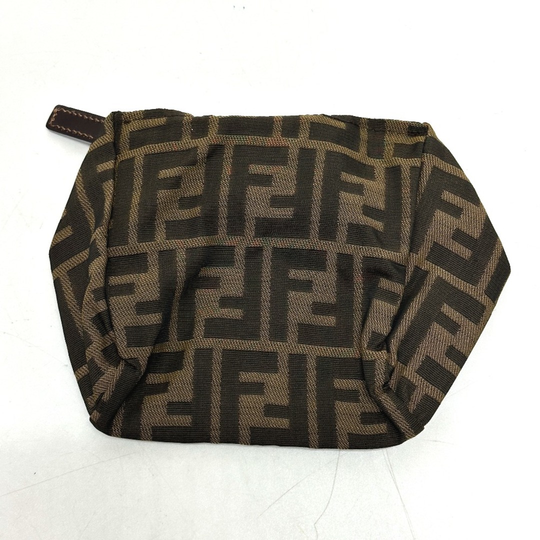 FENDI(フェンディ)のフェンディ FENDI 26539 ズッカ ポーチ キャンバス/レザー ブラウン レディースのファッション小物(ポーチ)の商品写真