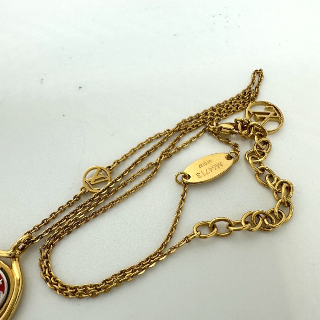 LOUIS VUITTON(ルイヴィトン)のルイヴィトン LOUIS VUITTON コリエ レイディ ラッキー M64713 モノグラム ネックレス GP レッド レディースのアクセサリー(ネックレス)の商品写真