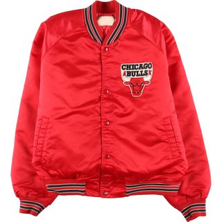 古着 80年代 NBA CHICAGOBULLS シカゴブルズ ナイロンスタジャン アワードジャケット バーシティジャケット USA製 メンズXL ヴィンテージ /eaa393727(スタジャン)