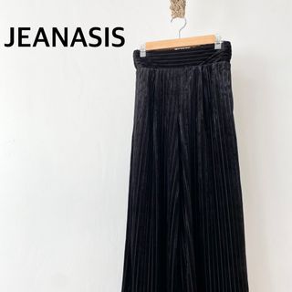 ジーナシス(JEANASIS)のJEANASIS ジーナシス　ブラック　ストライプ　ガウチョ　パンツ(カジュアルパンツ)