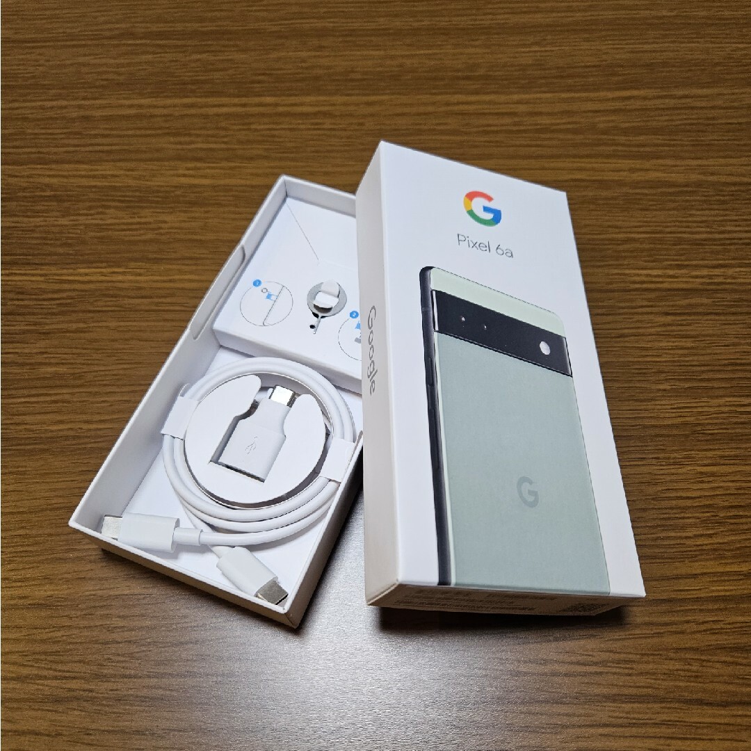 Google Pixel(グーグルピクセル)のPixel 6a 純正 箱 充電 ケーブル typeC セット スマホ/家電/カメラのスマートフォン/携帯電話(バッテリー/充電器)の商品写真