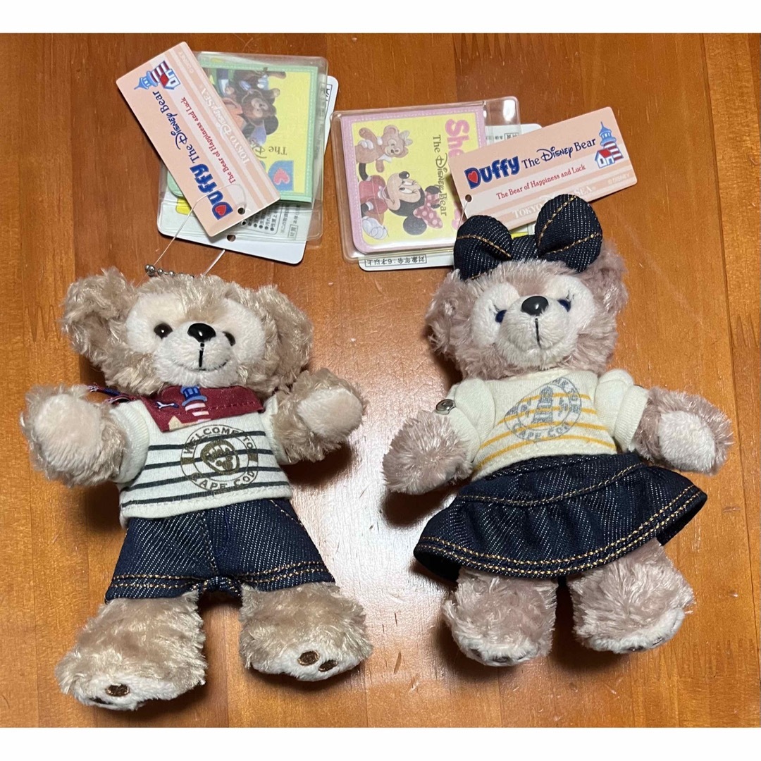 【新品】ディズニー ダッフィー&シェリーメイ ぬいぐるみバッジ デニム