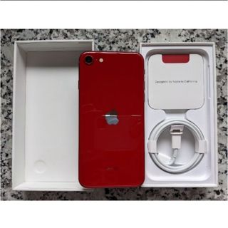 アイフォーン(iPhone)の【美品】iPhone SE(第3世代) Product RED 64GB(スマートフォン本体)