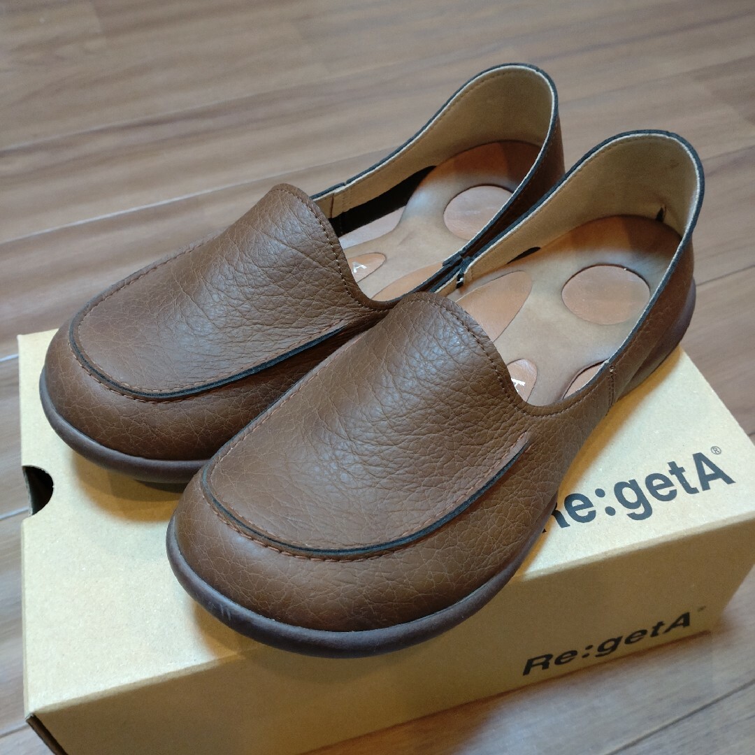 Re:getA(リゲッタ)のリゲッタRe:getA R302 ブラウン 美品 レディースの靴/シューズ(ローファー/革靴)の商品写真