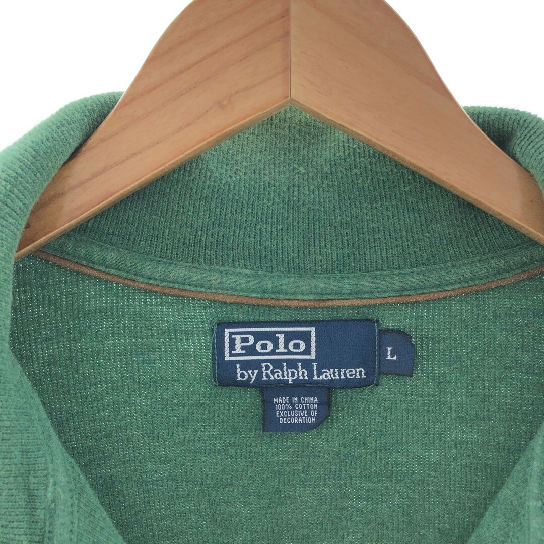 Ralph Lauren(ラルフローレン)の古着 ラルフローレン Ralph Lauren POLO by Ralph Lauren コットンニットハーフジップセーター メンズL /taa000015 メンズのトップス(ニット/セーター)の商品写真