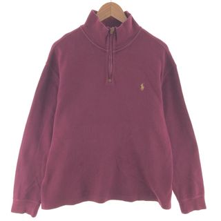 ラルフローレン(Ralph Lauren)の古着 ラルフローレン Ralph Lauren POLO by Ralph Lauren コットンニットハーフジップセーター メンズL /taa000016(ニット/セーター)