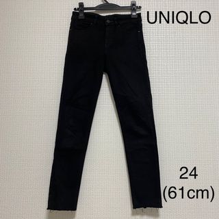 ユニクロ(UNIQLO)のUNIQLO ユニクロ スキニーパンツ ブラック 24 (61cm)(スキニーパンツ)