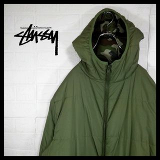 ステューシー(STUSSY)の《STUSSY》リバーシブル　中綿　ナイロンフードジャケット(ダウンジャケット)