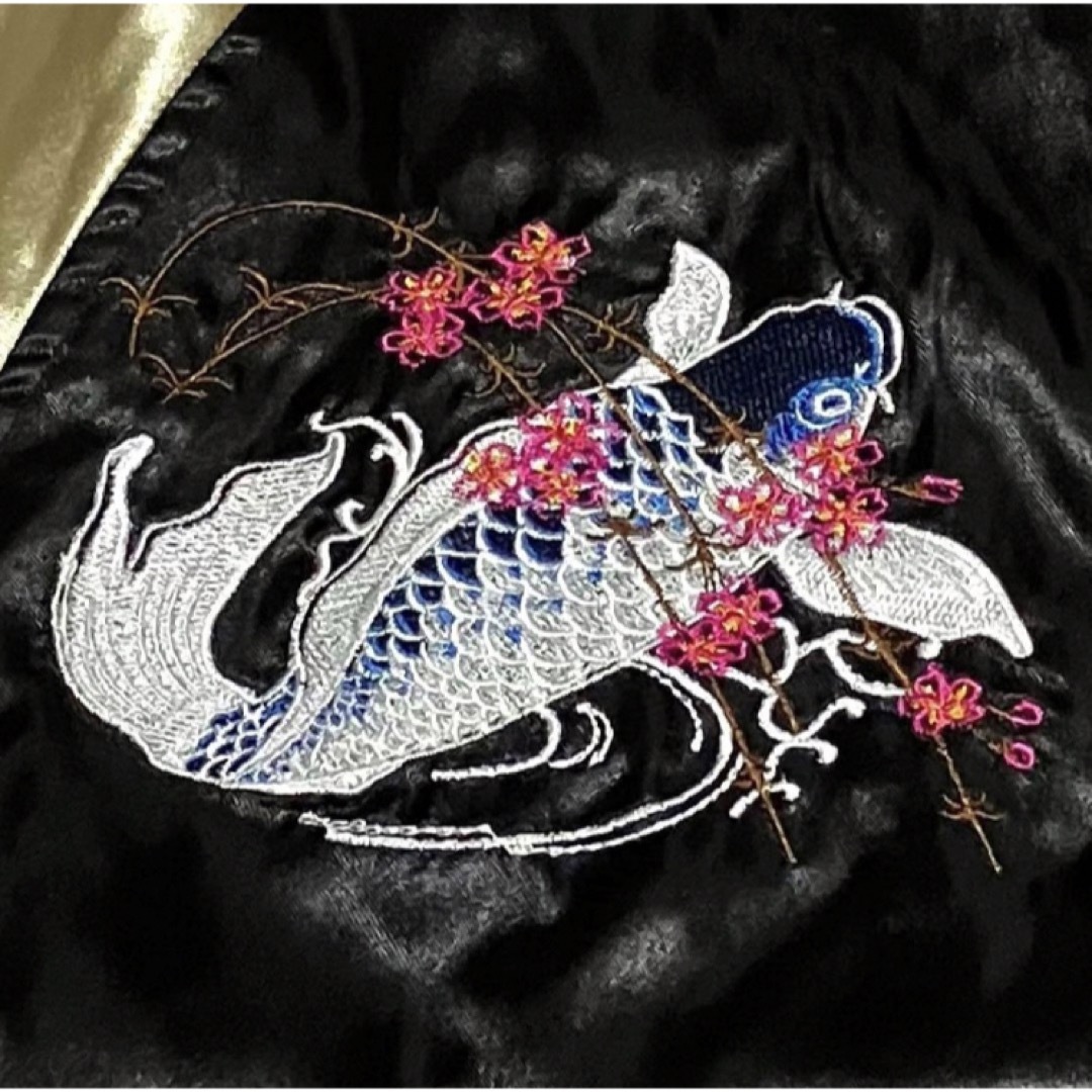 人気】一心如鏡 イッシンニョキョウ スカジャン 鯉 和柄 刺繍 人気】一心如鏡 イッシンニョキョウ スカジャン 鯉 和柄 刺繍