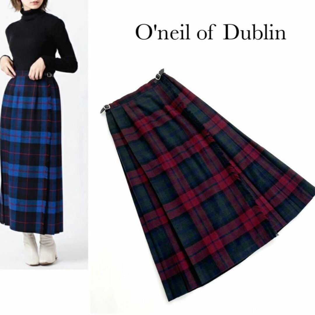 O’NEIL of DUBLIN ウール　ロング　ラップスカート　プリーツ画像をご参照ください