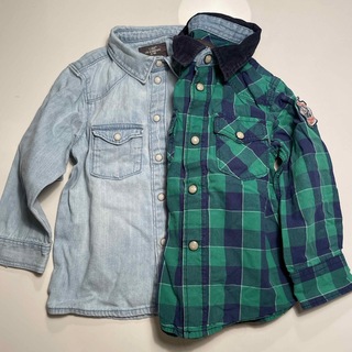エイチアンドエム(H&M)のH&M 男の子90 長袖シャツ２枚セット　ロンT(Tシャツ/カットソー)