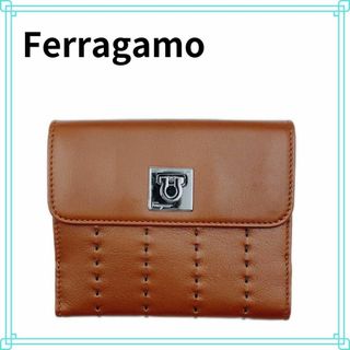 ✨未使用に近い✨　Ferragamo ミニ財布　ダブルガンチーニ　フラップ　折り