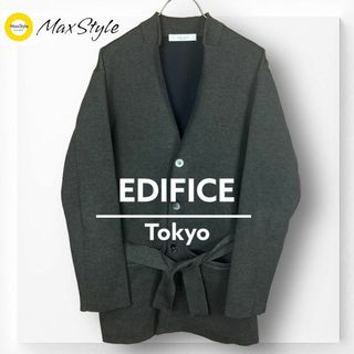 エディフィス(EDIFICE)の【エディフィス】EDIFICE カーディガン ガウン ダークグレー M メンズ(カーディガン)