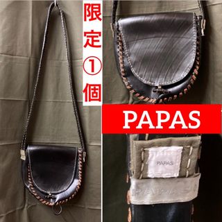 ママスアンドパパス(Mamas & Papas)の【デザイン必見！PAPAS】パパス　レザーショルダーバック　ビンテージバック(ショルダーバッグ)