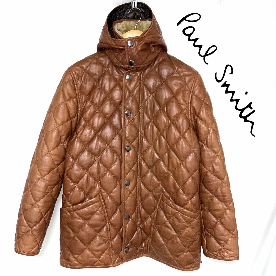 Paul Smith レザー ムートン キルティング ダウンジャケット L | フリマアプリ ラクマ