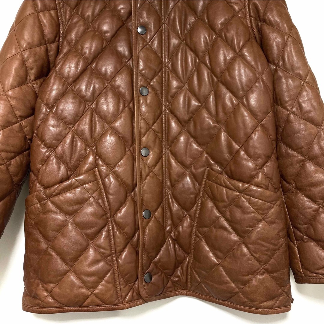 Paul Smith レザー ムートン キルティング ダウンジャケット L