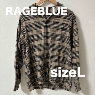 レイジブルー(RAGEBLUE)のRAGEBLUE レイジブルー　柄シャツ　ベージュ色　Lサイズ(シャツ)