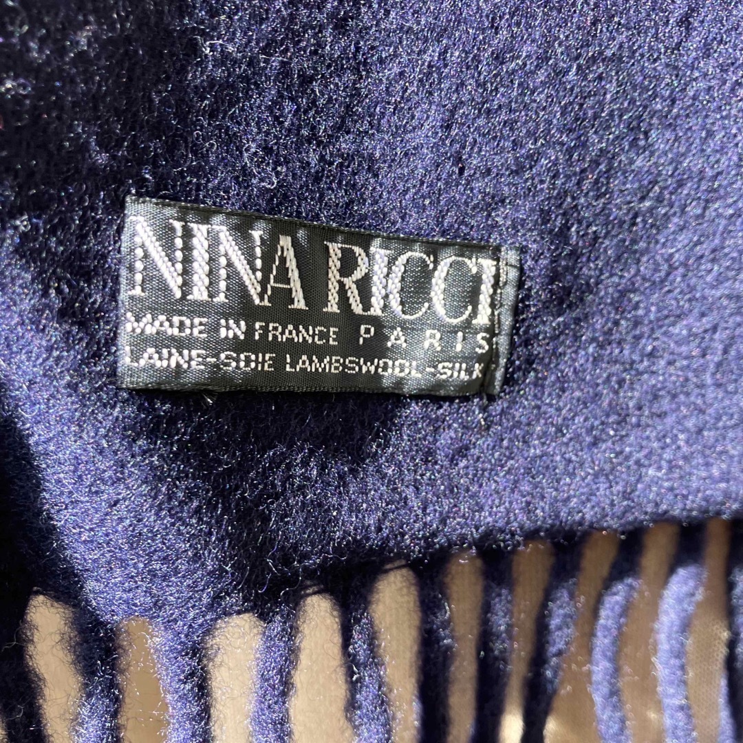 NINA RICCI(ニナリッチ)のused  フランス製NINA RICCI シルク×ウール リバーシブルストール レディースのファッション小物(ストール/パシュミナ)の商品写真