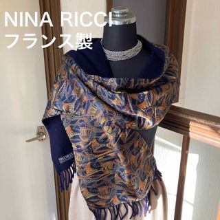 ニナリッチ(NINA RICCI)のused  フランス製NINA RICCI シルク×ウール リバーシブルストール(ストール/パシュミナ)