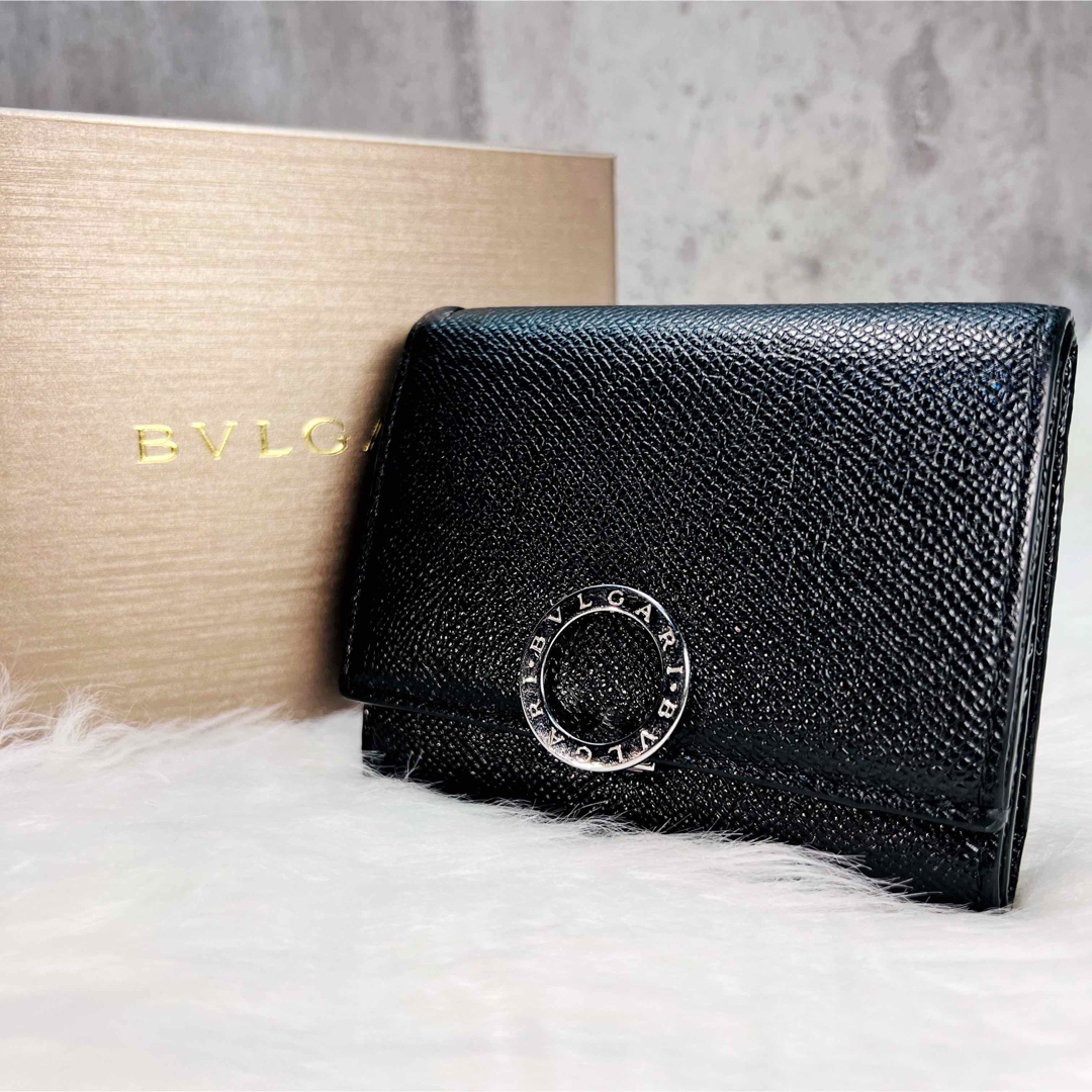 BVLGARI - ✨極美品 ブルガリ 三つ折り財布 ロゴクリップ コンパクト