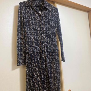 バーバリー(BURBERRY)のBurberry シルクシャツワンピース(ロングワンピース/マキシワンピース)