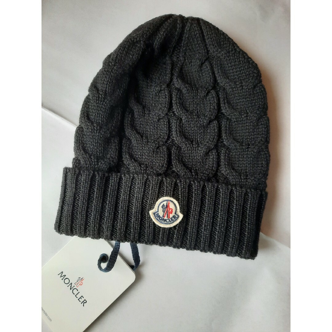 MONCLER - 23-24AW 新品 MONCLER ニット帽 ブラック Lサイズ 大人OKの