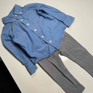 ユニクロ(UNIQLO)の男の子90 長袖シャツ&パンツセット　ユニクロ　(パンツ/スパッツ)