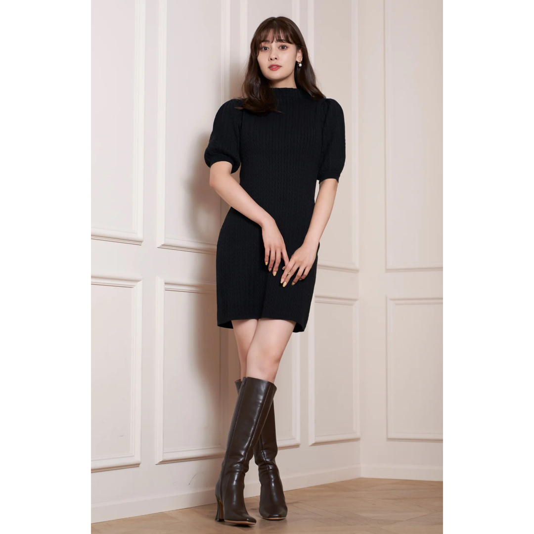 Her lip to - Herlipto Puff Sleeve Cable Knit Dressの通販 by