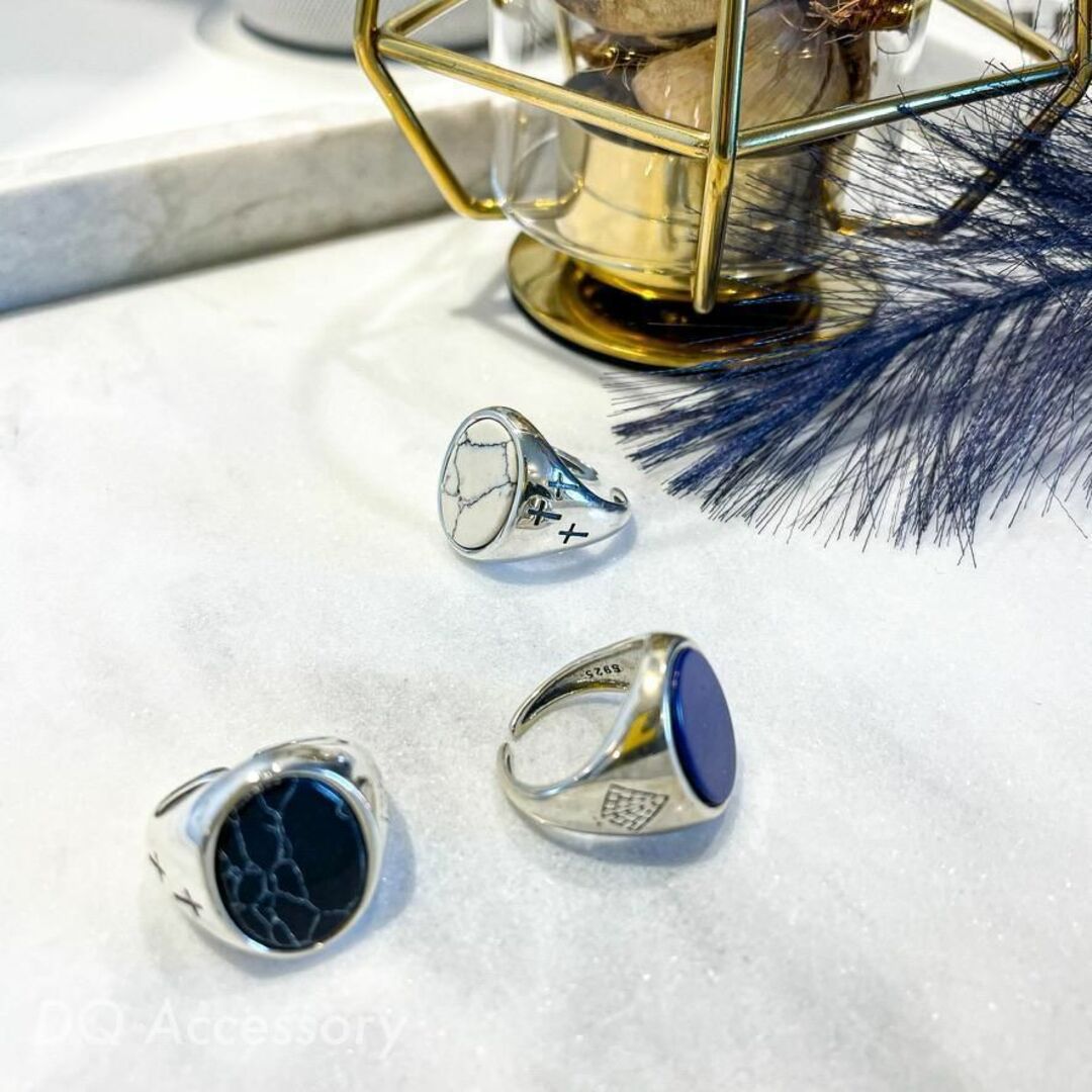 Silver925 オープンリング 銀　メンズ　シルバー　指輪 R-010 メンズのアクセサリー(リング(指輪))の商品写真